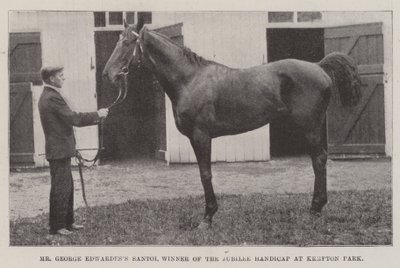 George Edwardess Santoi, a Kempton Park jubileumi hendikepjének győztese alkotó: English Photographer