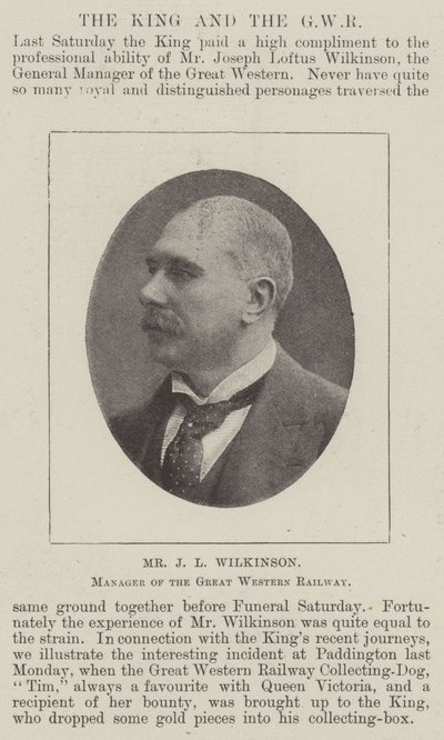 J L Wilkinson úr, a Great Western Railway igazgatója alkotó: English Photographer