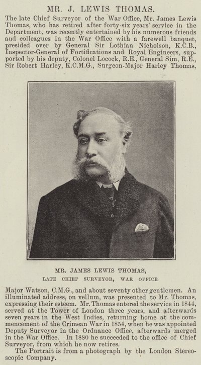 James Lewis Thomas úr, a hadihivatal néhai főfelmérője alkotó: English Photographer