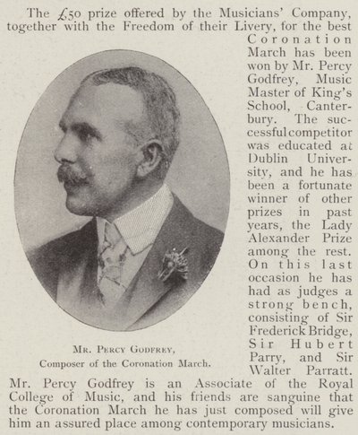Percy Godfrey, a Koronázási Menet zeneszerzője alkotó: English Photographer