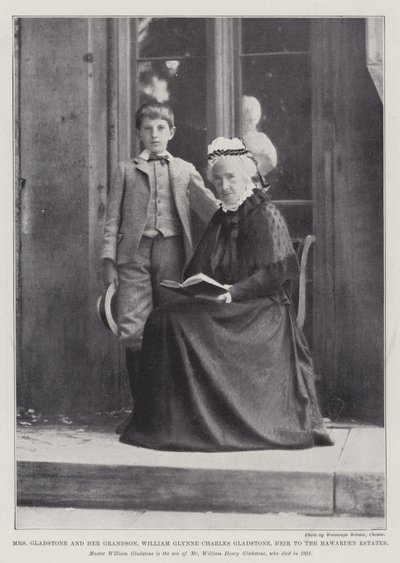 Mrs Gladstone és unokája, William Glynne Charles Gladstone, a Hawarden Estates örököse alkotó: English Photographer