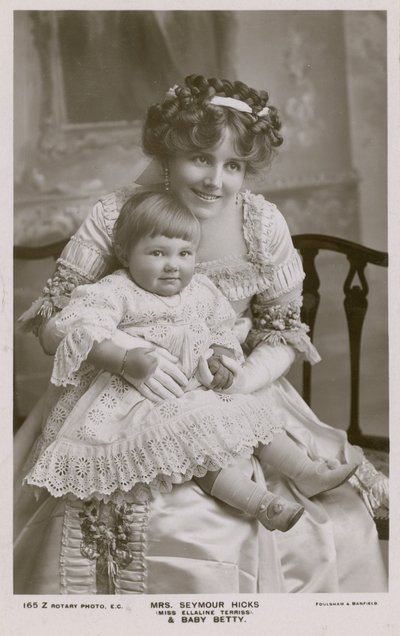 Mrs. Seymour Hicks és lánya alkotó: English Photographer