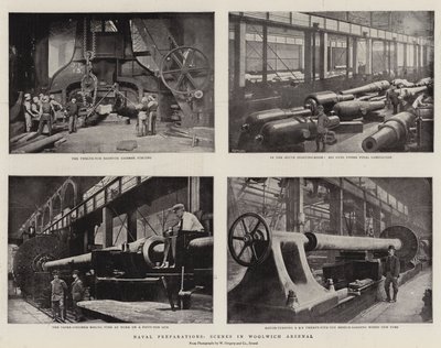 Tengerészeti előkészületek, jelenetek a woolwichi arzenálban alkotó: English Photographer
