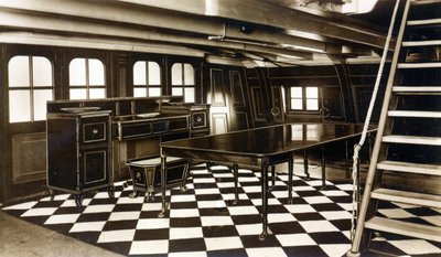 Nelsons étkező a HMS Victory fedélzetén alkotó: English Photographer