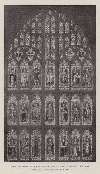 Új ablak a canterburyi katedrálisban, amelyet a walesi herceg mutatott be május 29-én alkotó: English Photographer