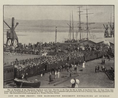 A frontra, a Manchester Regiment bevonulása Durbanbe alkotó: English Photographer