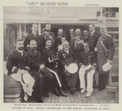 A HMS Melita tisztjeit az orosz hatóságok szórakoztatták Odesszában alkotó: English Photographer