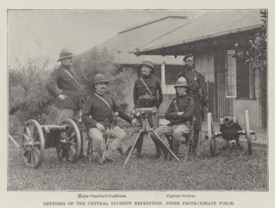 A Niger Protektorátus Erőjének Központi Hadosztály expedíciójának tisztjei alkotó: English Photographer