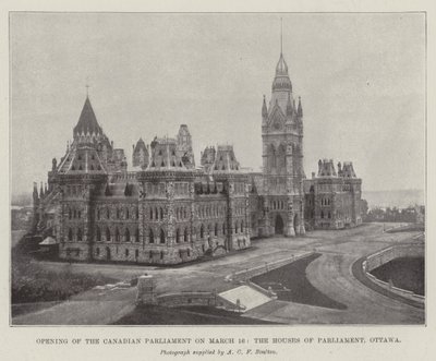 A kanadai parlament megnyitója március 16-án, a Houses of Parliament, Ottawa alkotó: English Photographer