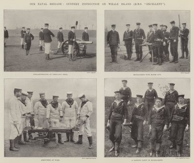 Tengerészeti dandárunk, Tüzérségi oktatás a Bálnaszigeten (HMS Kiváló) alkotó: English Photographer