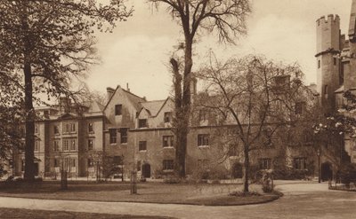 Oxford: Balliol College, a kerthelyiség nyugati oldala (fekete-fehér fotó) alkotó: English Photographer