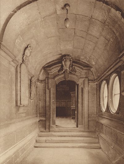 Oxford: Brasenose College, A kápolna bejárata (fekete-fehér fotó) alkotó: English Photographer