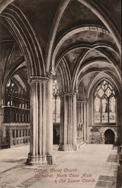 Oxford, Christ Church Cathedral, North Choir Aisle, Old Saxon Church (f/w fotó) alkotó: English Photographer