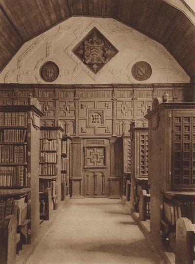 Oxford: College, The Library, északi vég (fekete-fehér fotó) alkotó: English Photographer