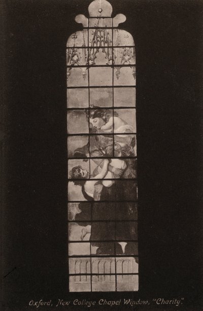Oxford, New College Chapel Window, Charity (f/w fotó) alkotó: English Photographer