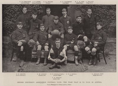 Oxford University Association Football Club, az a csapat, amely az ausztriai turnén indul alkotó: English Photographer