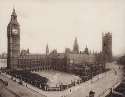 Westminster-palota, London (fekete-fehér fotó) alkotó: English Photographer