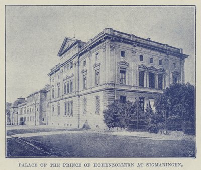 Hohenzollern hercegének palotája Sigmaringenben alkotó: English Photographer