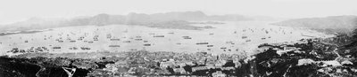 Panoráma a hongkongi kikötőről, 1878 körül alkotó: English Photographer