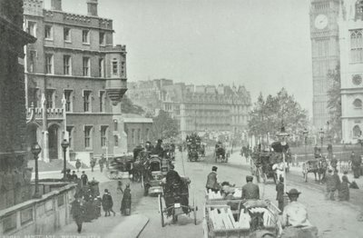 Parliament Square, Westminster LB: A Parlament térre néző széles szentély, 1896 alkotó: English Photographer