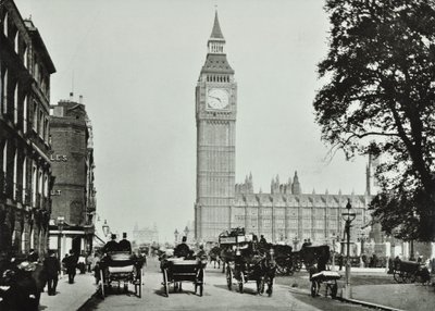 Parliament Square, Westminster LB: A Parlament tér a Bridge Street felé néz, 1895 alkotó: English Photographer