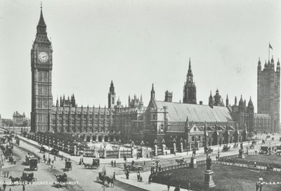 Parliament Square, Westminster LB: keletre néz a Big Benre és a Parlament házaira, 1895 alkotó: English Photographer