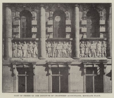 Az Institute of Chartered Accountants, Moorgate Place Frieze tagja alkotó: English Photographer