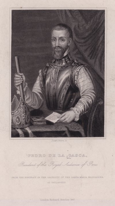 Pedro de la Gasca spanyol püspök, diplomata és Peru második alkirálya (f/w fotó) alkotó: English Photographer