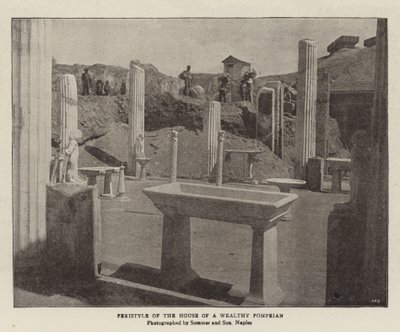 Egy gazdag pompeusi házának perisztíliája alkotó: English Photographer