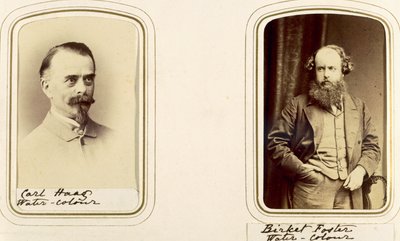 Carl Haas és Myles Birket Foster portréi (szepia fotó) alkotó: English Photographer
