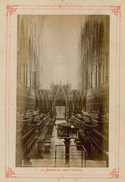 A Westminster Abbey kórusának képeslapja alkotó: English Photographer