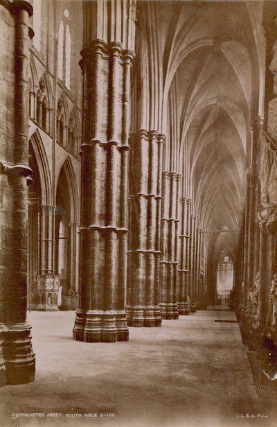 Képeslap a Westminster Abbey déli folyosójának képével alkotó: English Photographer