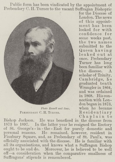 Prebendary C H Turner alkotó: English Photographer