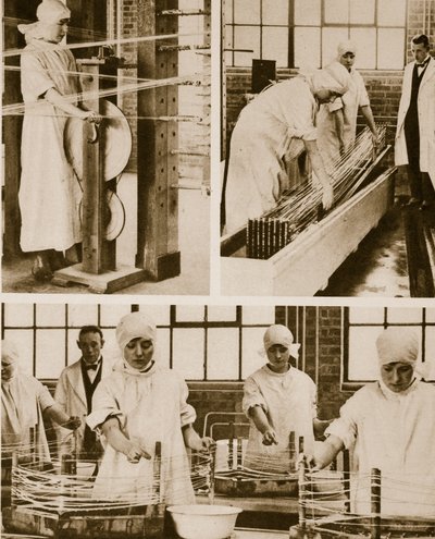 Cat-Gut előkészítése a London Hospitals saját gyárában (szépia fotó) alkotó: English Photographer