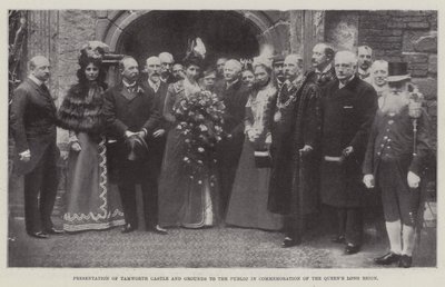 Tamworth kastélyának és környékének bemutatása a nagyközönségnek a Queens Long Reign emlékére, 1899. május 27. alkotó: English Photographer