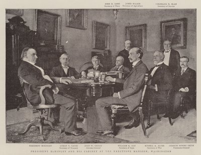 McKinley elnök és kabinetje a washingtoni Executive Mansionban alkotó: English Photographer