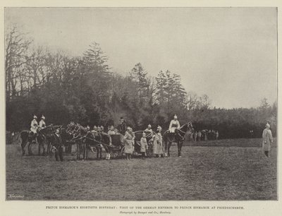 Bismarck herceg nyolcvanadik születésnapja, a német császár látogatása Bismarck hercegnél Friedrichsruhban alkotó: English Photographer