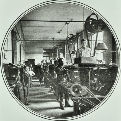 Nyomdai osztály, Bank of England, Threadneedle Street, City of London, 1890 alkotó: English Photographer