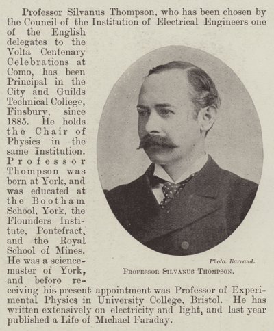 Silvanus Thompson professzor alkotó: English Photographer