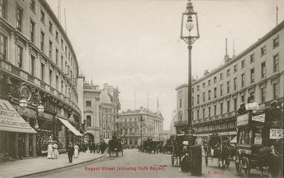 Regent Street, London, a Cafe Royal bemutatásával alkotó: English Photographer