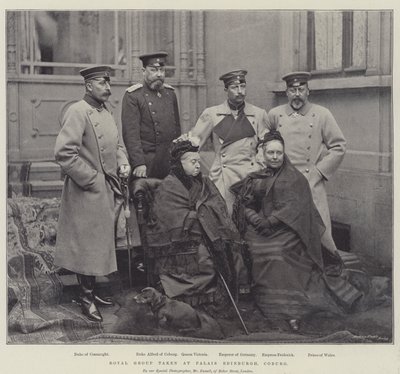 A királyi csoport a Palais Edinburgh-ban, Coburgban alkotó: English Photographer