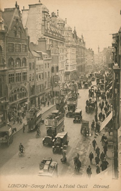 Savoy Hotel és Hotel Cecil, Strand, London alkotó: English Photographer