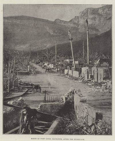 Jelenet a mauritiusi Port Louisban a hurrikán után alkotó: English Photographer