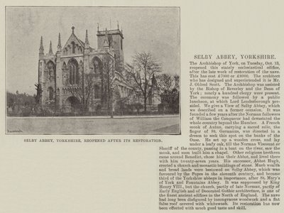 A yorkshire-i Selby Abbey a helyreállítása után újra megnyílt alkotó: English Photographer