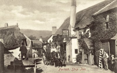 Ship Inn, Porlock (f/w fotó) alkotó: English Photographer