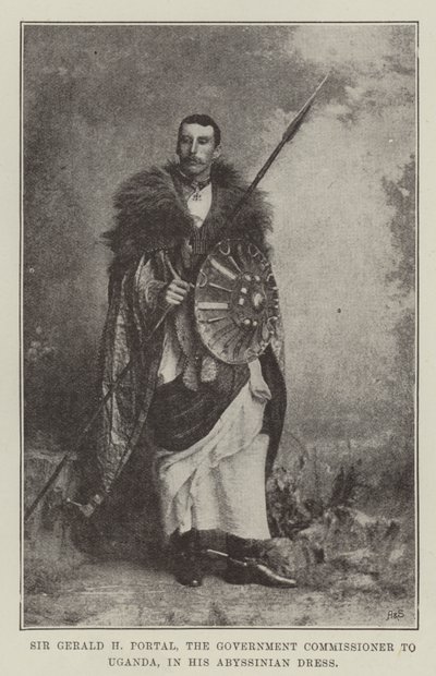Sir Gerald H Portal, Uganda kormánybiztosa Abesszin ruhájában alkotó: English Photographer
