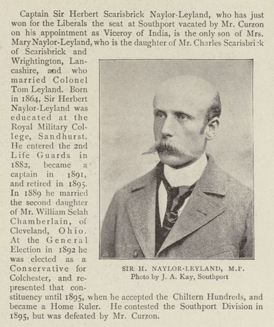 Sir H. Naylor Leyland, képviselő alkotó: English Photographer