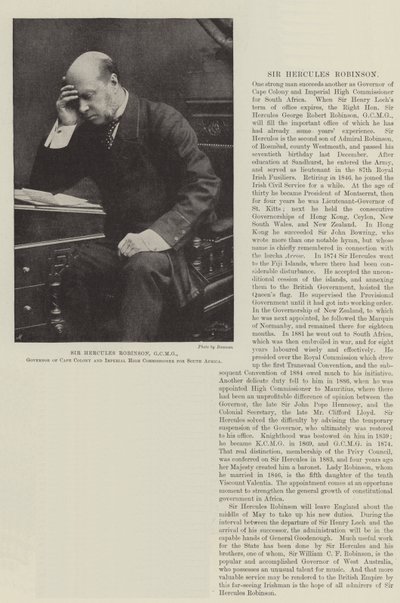 Sir Hercules Robinson, GCMG, Cape Colony kormányzója és Dél-Afrika császári főbiztosa alkotó: English Photographer