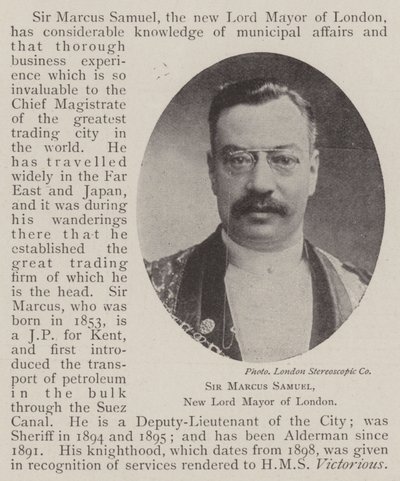 Sir Marcus Samuel, London új polgármestere alkotó: English Photographer