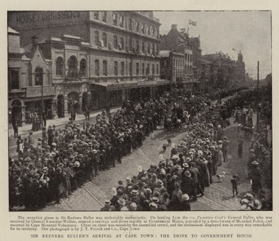 Sir Redvers Bullers Érkezés Fokvárosba, a kormányházhoz vezető úton alkotó: English Photographer
